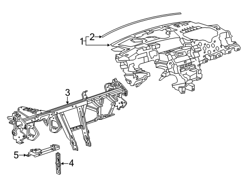 2018 Cadillac XT5 Instrument Panel Diagram