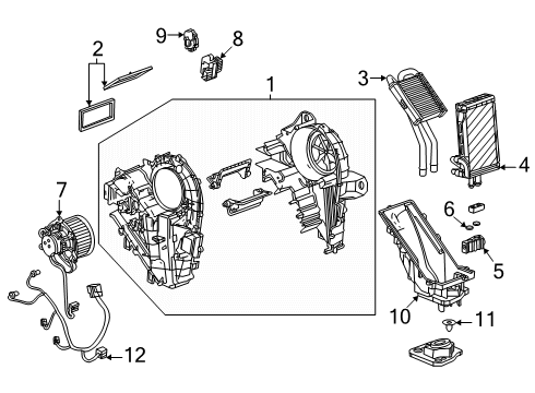 2024 Chevy Suburban Auxiliary A/C & Heater Unit Diagram