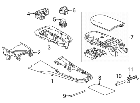 2025 Chevy Trax Center Console Diagram 3 - Thumbnail