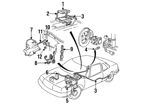 1991 Oldsmobile Cutlass Supreme Control Module Diagram for 88999180