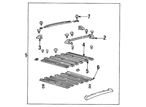 1988 Pontiac Sunbird Slider Nut Diagram for 1635218