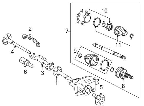 2016 Chevy Suburban Front Axle & Carrier Diagram