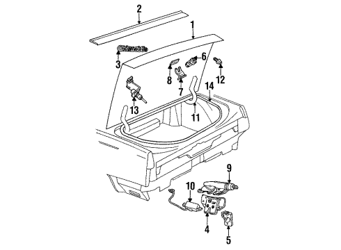 1992 Oldsmobile 88 Cylinder Retainer, Rear Diagram for 25619544