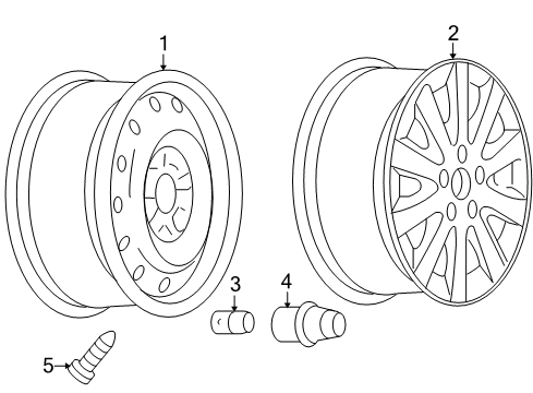 2007 Buick Terraza Compact Spare, Black Diagram for 9596484