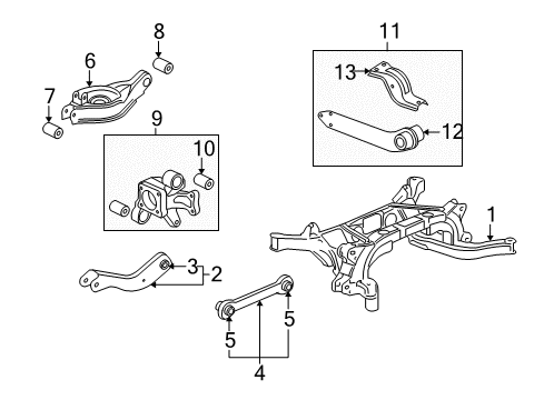 2008 Saturn Vue Rear Suspension Components Diagram 2 - Thumbnail