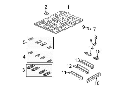 2002 Buick Rendezvous Floor & Rails Diagram