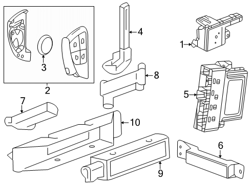 2025 GMC Terrain Key Diagram for 13536165