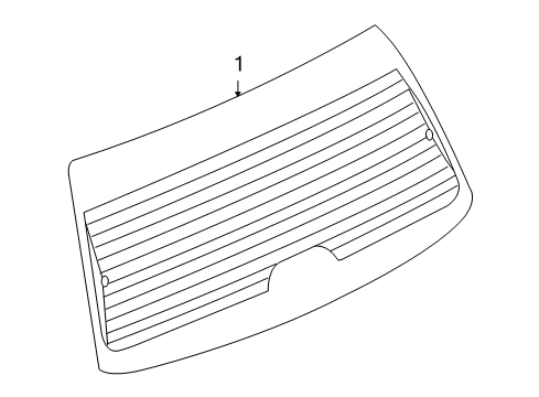 2008 Pontiac Torrent Lift Gate Glass, Rear Diagram for 15222745