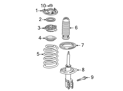 2002 Buick LeSabre Struts & Components Diagram