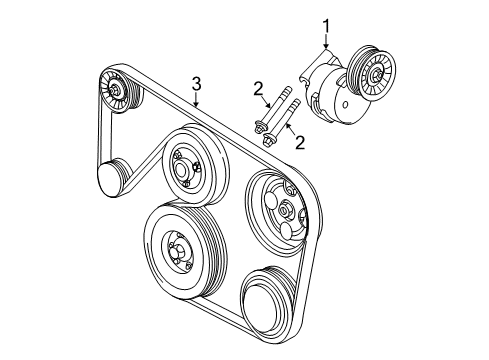 2003 Cadillac CTS Serpentine Belt Diagram for 19355373