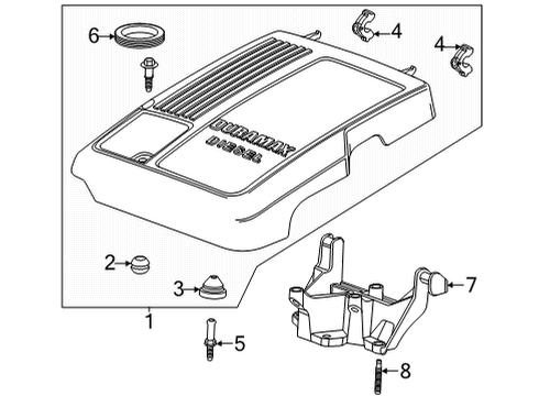2024 Chevy Tahoe Engine Appearance Cover Diagram