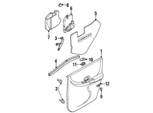 1998 Pontiac Grand Prix Rear Spoiler Plug Diagram for 25621765