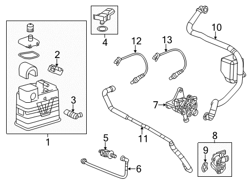 2014 Chevy Impala Purge Valve Diagram for 12632174