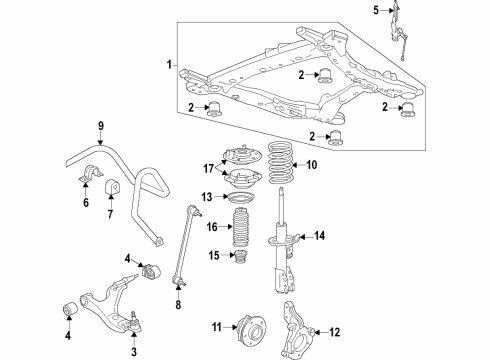 2020 Cadillac XT6 Strut Bumper Diagram for 84153144