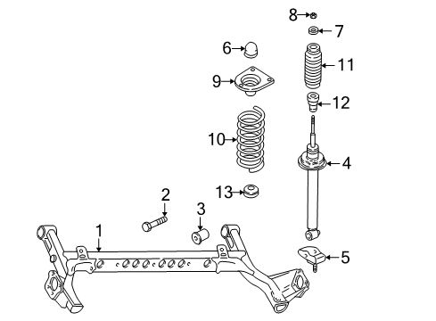 1997 Pontiac Sunfire Rear Suspension Components Diagram
