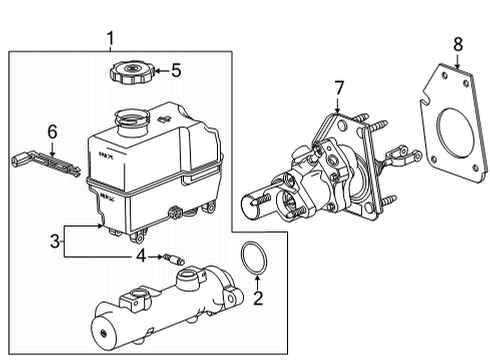 2022 Chevy Silverado 3500 HD Dash Panel Components Diagram 2 - Thumbnail