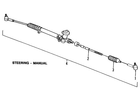 1994 Saturn SL2 Steering Gear & Linkage Diagram 3 - Thumbnail