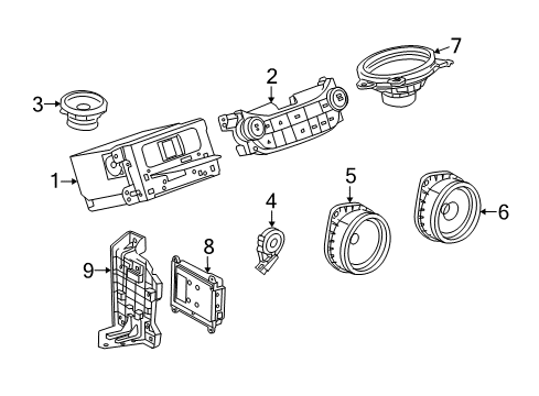 2013 Chevy Malibu Package Tray Speaker, Rear Diagram for 25826216