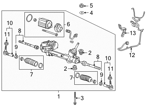 2013 Chevy Cruze Steering Gear & Linkage Diagram