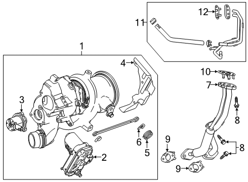 2022 GMC Acadia Water Pipe Diagram for 55507859