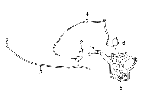2017 Chevy Corvette Wiper & Washer Components Diagram