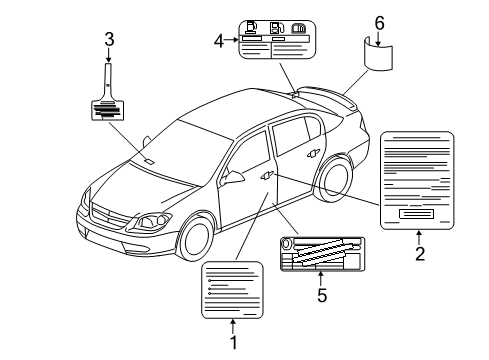 2013 Buick Verano Information Labels Diagram