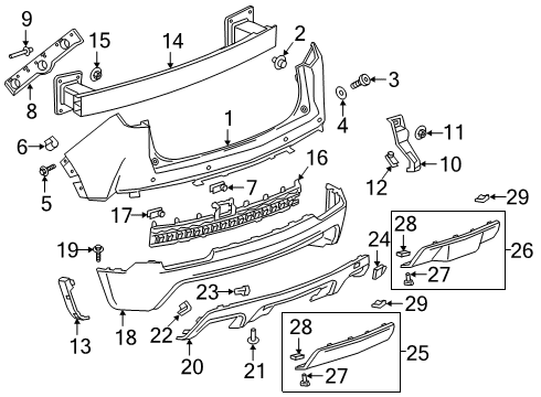 2021 Cadillac XT4 Impact Bar Diagram for 84384088