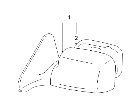2005 Pontiac Vibe Mirror Assembly, Rear Driver Side Diagram for 19205144