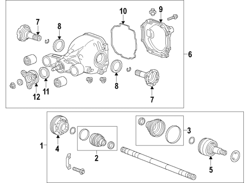 2017 Cadillac ATS Differential - Rear Diagram