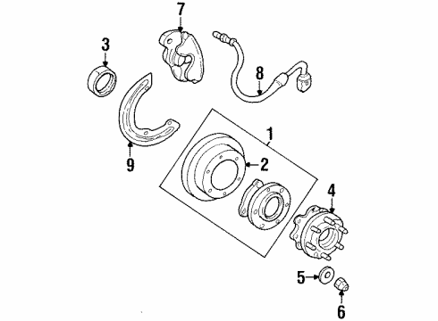 1994 Chevy K3500 Front Brakes Diagram 3 - Thumbnail