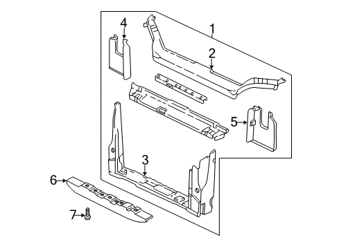 2002 Pontiac Montana Radiator Support Diagram