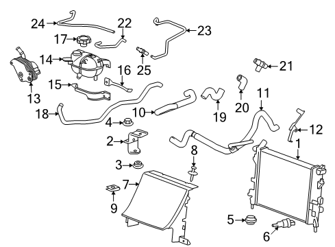 2007 Saturn Sky Lower Hose Diagram for 19130431