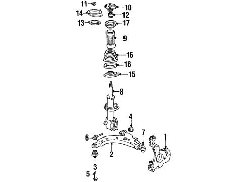 2002 Pontiac Grand Prix Strut Mount Diagram for 88946422