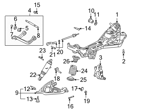 2003 Pontiac Aztek Rear Suspension Components Diagram 2 - Thumbnail