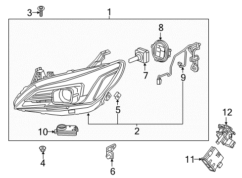 2019 Buick LaCrosse Control Module, Driver Side Diagram for 26667674
