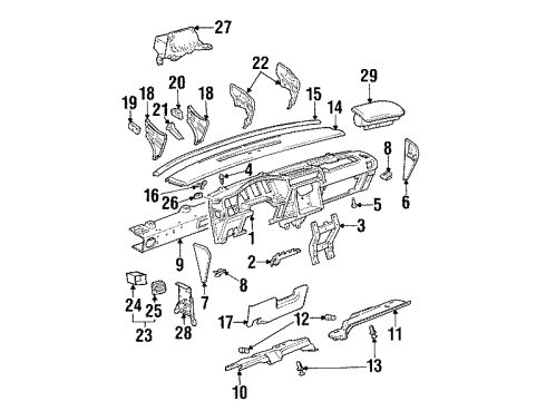 2004 Oldsmobile Silhouette Vent Louver, Gray Diagram for 10441312
