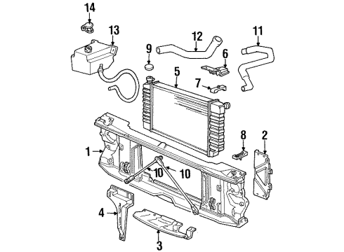 1992 Chevy C1500 Radiator & Components Diagram 3 - Thumbnail