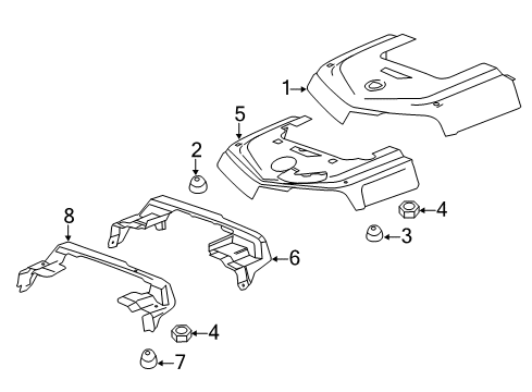 2013 Cadillac CTS Engine Cover Diagram for 12622674