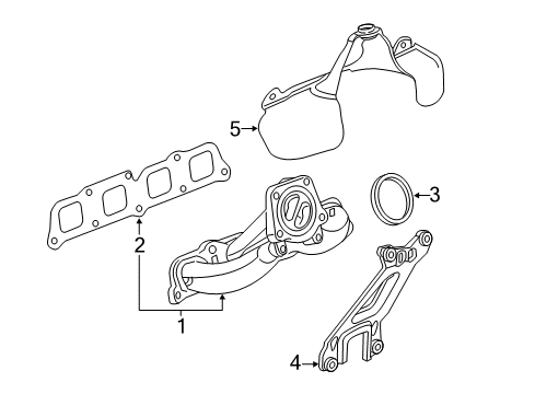 2014 Chevy Malibu Exhaust Manifold Gasket Diagram for 12657167
