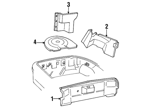 1991 Buick Reatta Interior Trim - Rear Body Diagram