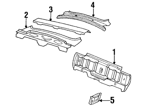 1996 Buick Century Rear Body Panel Diagram for 10120761