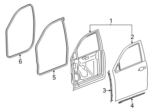 2019 Chevy Suburban Door & Components Diagram
