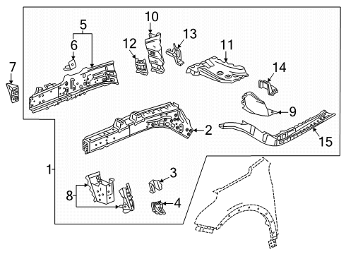 2023 Buick Envision Structural Components & Rails Diagram 2 - Thumbnail