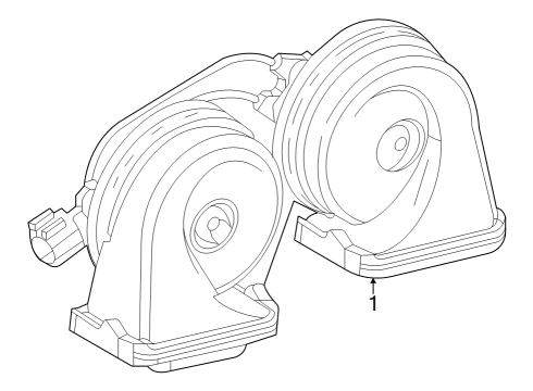 2025 Cadillac LYRIQ Horn Diagram for 85136991