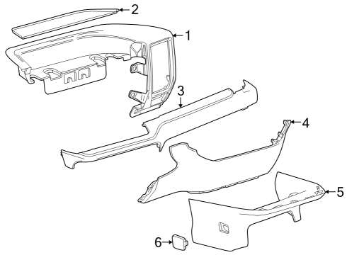 2024 Chevy Silverado 2500 HD Instrument Panel Components Diagram 3 - Thumbnail