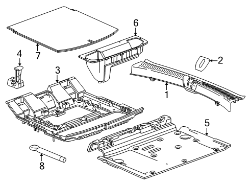 2025 Cadillac OPTIQ Interior Trim - Rear Body Diagram
