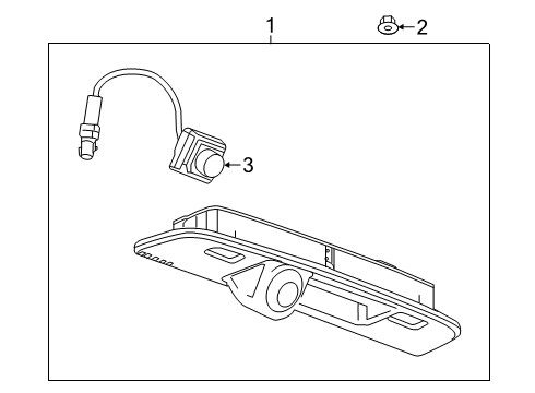 2024 Cadillac XT4 License Lamp Diagram for 84691527