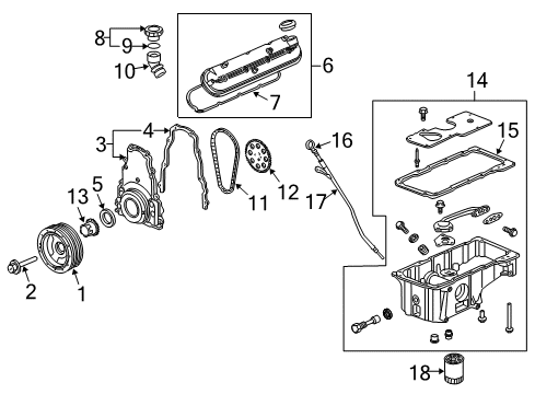 2003 Chevy SSR Engine Parts Diagram