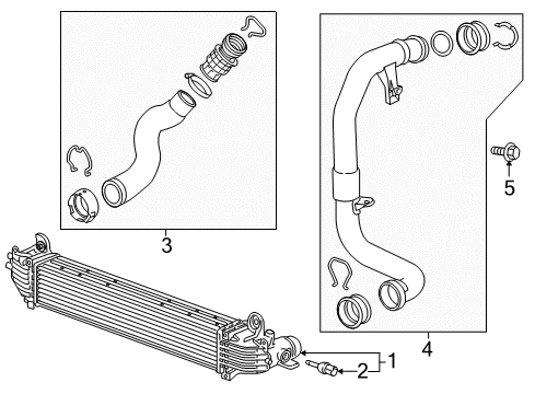 2019 GMC Terrain Intercooler Diagram for 84361106