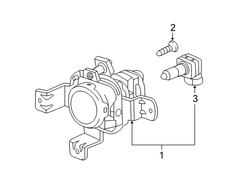 2013 Chevy Spark Fog Lamp Assembly Diagram for 95987120